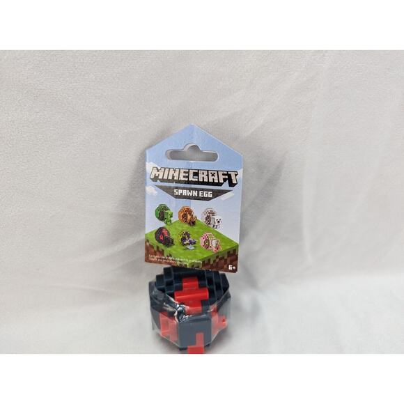 Mattel Minecraft Spawn Egg w/ Mini Figure Inside - CAVE SPIDER (Black & Red Egg) - Picture 3 of 7